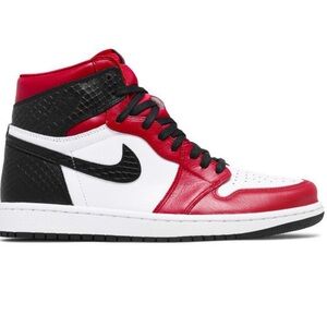 Air Jordan 1 Retro High OG Sneaker - Satin Red - women’s size 7 , men’s size 5.5